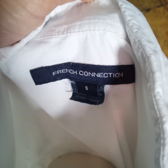French Connection White Button Down Shirt - Picture 2 of 4